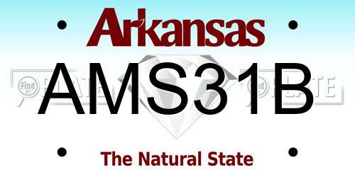 AMS31B Arkansas License Plate