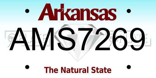 AMS7269 Arkansas License Plate