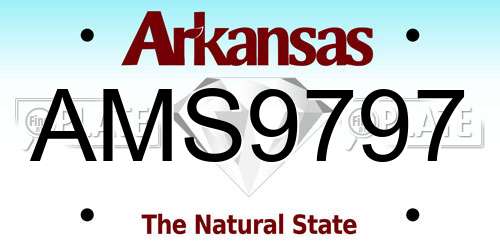AMS9797 Arkansas License Plate