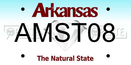 AMST08 Arkansas License Plate