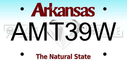 AMT39W Arkansas License Plate