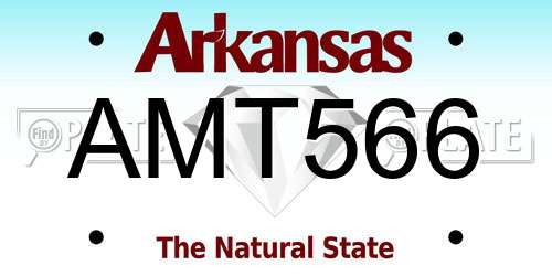 AMT566 Arkansas License Plate