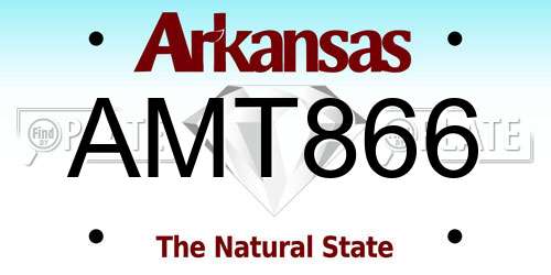 AMT866 Arkansas License Plate