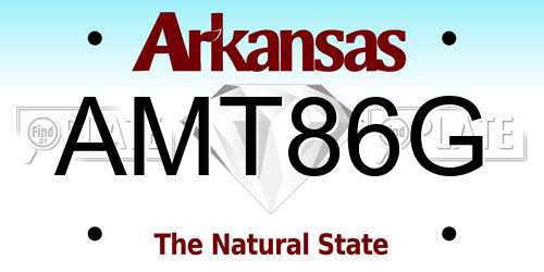 AMT86G Arkansas License Plate