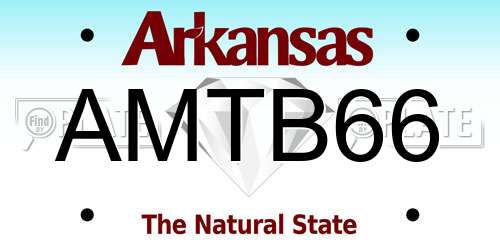 AMTB66 Arkansas License Plate