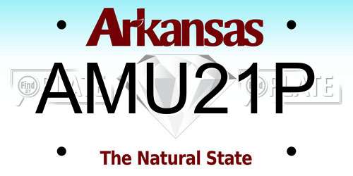 AMU21P Arkansas License Plate
