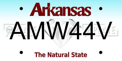 AMW44V Arkansas License Plate
