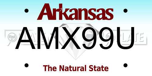 AMX99U Arkansas License Plate