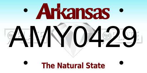AMY0429 Arkansas License Plate