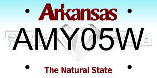 AMY05W Arkansas License Plate
