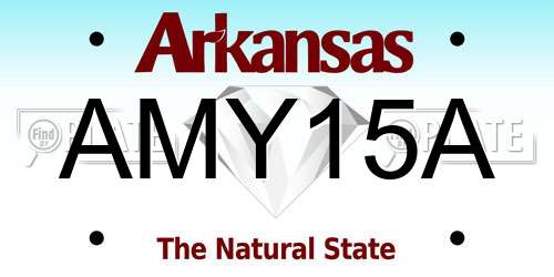 AMY15A Arkansas License Plate