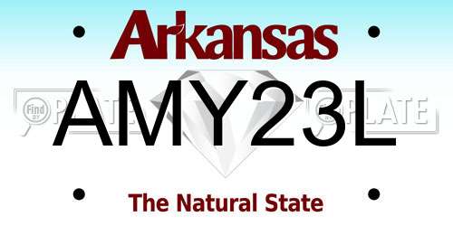 AMY23L Arkansas License Plate