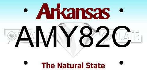 AMY82C Arkansas License Plate
