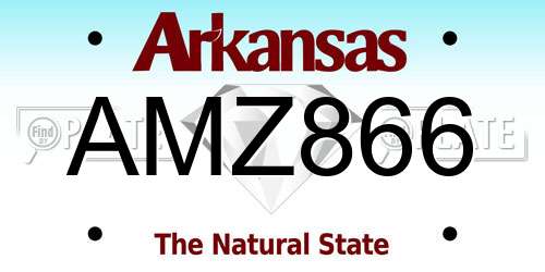 AMZ866 Arkansas License Plate
