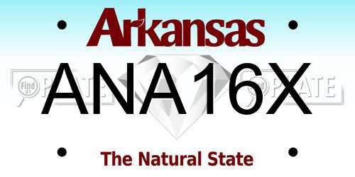 ANA16X Arkansas License Plate