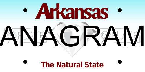 ANAGRAM Arkansas License Plate