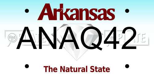 ANAQ42 Arkansas License Plate