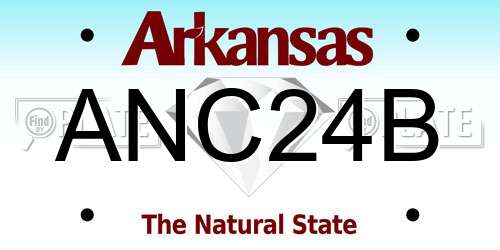 ANC24B Arkansas License Plate