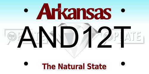 AND12T Arkansas License Plate