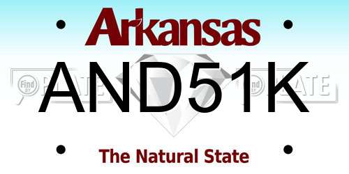 AND51K Arkansas License Plate