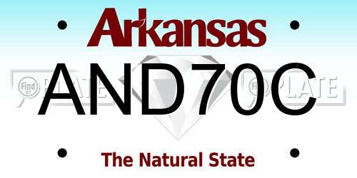 AND70C Arkansas License Plate