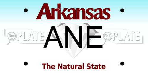 ANE Arkansas License Plate