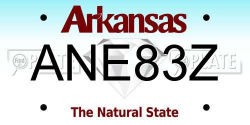ANE83Z Arkansas License Plate