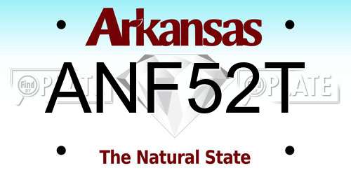 ANF52T Arkansas License Plate