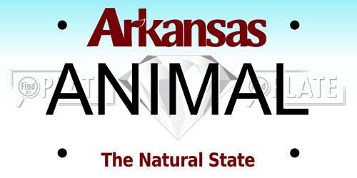 ANIMAL Arkansas License Plate