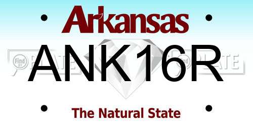 ANK16R Arkansas License Plate