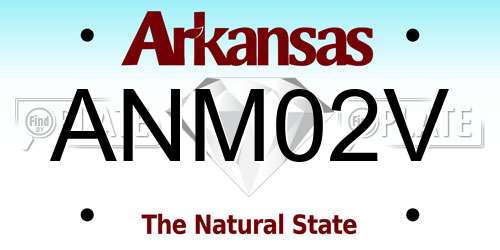 ANM02V Arkansas License Plate