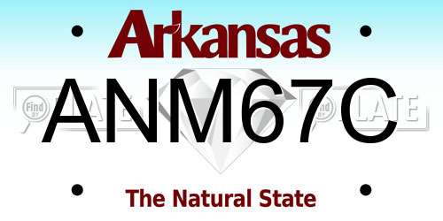 ANM67C Arkansas License Plate