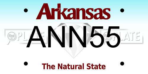 ANN55 Arkansas License Plate