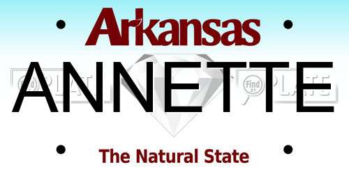 ANNETTE Arkansas License Plate