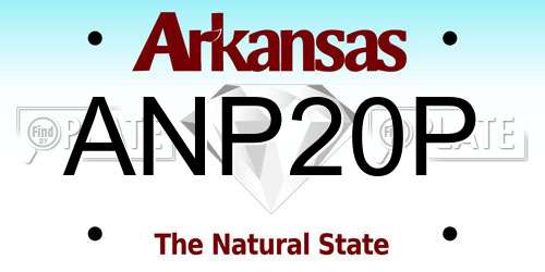 ANP20P Arkansas License Plate