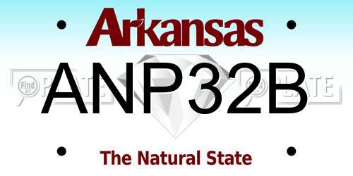 ANP32B Arkansas License Plate