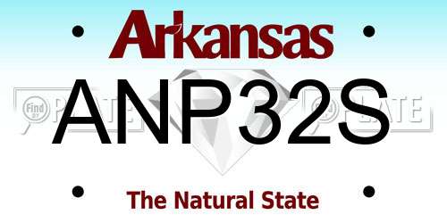 ANP32S Arkansas License Plate