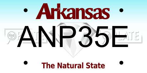 ANP35E Arkansas License Plate