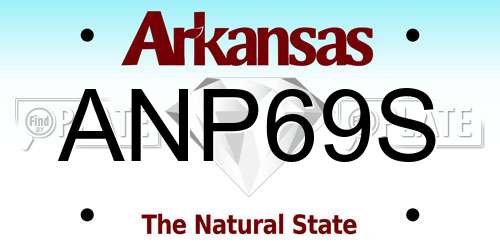ANP69S Arkansas License Plate