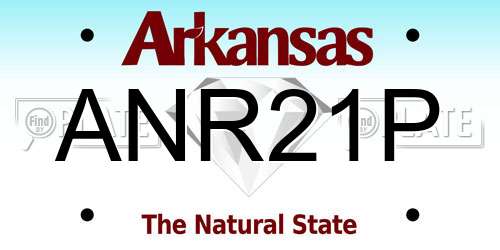 ANR21P Arkansas License Plate