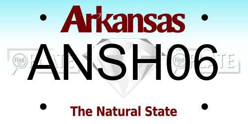 ANSH06 Arkansas License Plate