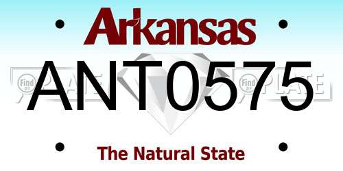 ANT0575 Arkansas License Plate