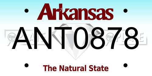 ANT0878 Arkansas License Plate