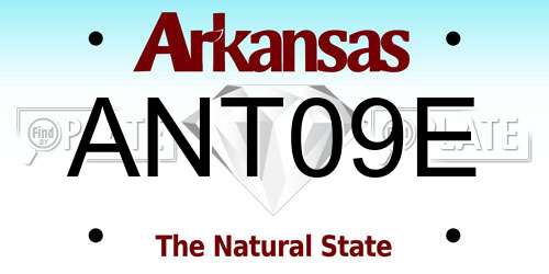 ANT09E Arkansas License Plate