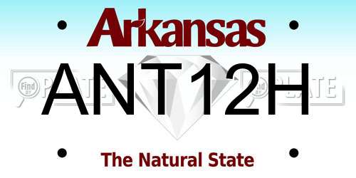 ANT12H Arkansas License Plate