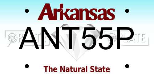 ANT55P Arkansas License Plate