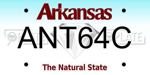 ANT64C Arkansas License Plate