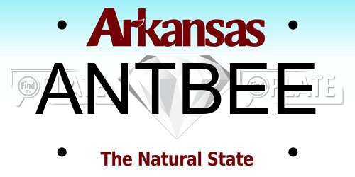 ANTBEE Arkansas License Plate