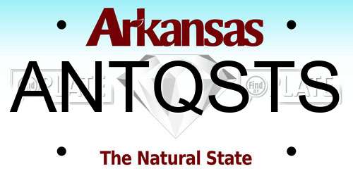 ANTQSTS Arkansas License Plate