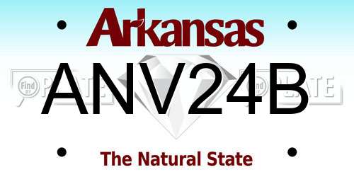 ANV24B Arkansas License Plate